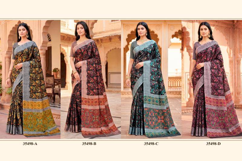 Vipul 35498 juliet chiffon Wholesale saree market in Mumbai
